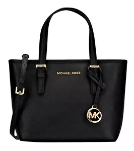 Sac Michael Kors pour femme sac à bandoulière Jet Set Travel XS cuir mort noir neuf - Photo 1 sur 13