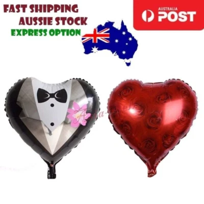 2pcs 18'' Valentines Day Balloons I Love You Wedding Decoration Party Heart Foil - Image 1 of 4