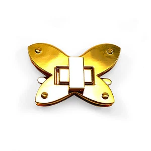 Turn Lock Clasp Butterfly Shape Bag Purse Leather DIY Twist Lock Alloy APX - Picture 1 of 3