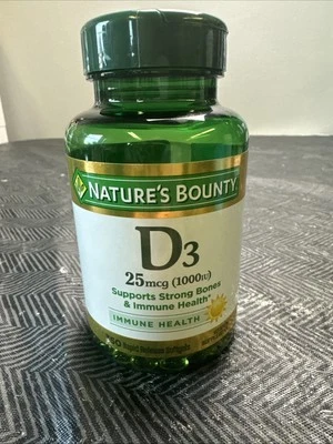 Nature's Bounty Vitamina D3 - Huesos y salud inmune - 25 mcg - 350 ct - Caducidad 25/09 Foto 1 de 4