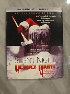 SILENT NIGHT DEADLY NIGHT - 40TH ANNIV ED - 4K UHD/BLU-RAY - SLIPCOVER - NEW! - Picture 1 of 3