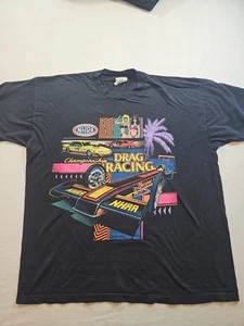NHRA Vtg 80s/90s Drag Racing Championship Race Car Tshirt NOS" Size XL" - Picture 1 of 14