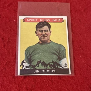 1933 Goody Sport Kings Gum Jim Thorpe Karte #6 NM-MT (Reprint) Canton Bulldogs - Bild 1 von 2