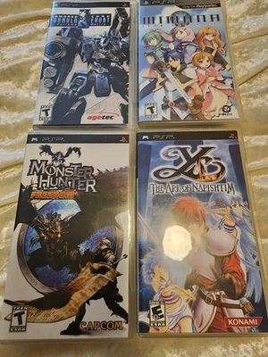 Sony PlayStation Portátil PSP Paquete Núcleo Blindado, Y's, Monster Hunter, mimana Foto 1 de 3