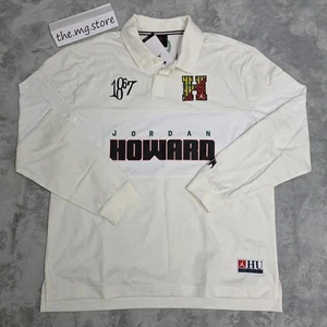 Nike Air Jordan Howard University Long Sleeve Ivory Shirt Men's Sz L HJ5903-133 - Picture 1 of 7
