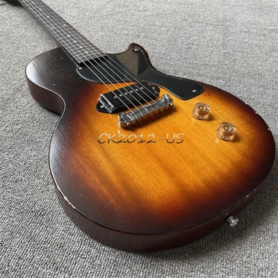 50s Aged JR Vintage Sunburst Junior Electric Guitar Single Cut Solid Body P90 - Image 1 of 4