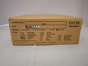 EMTEK ASSA ABLOY 5207-US15 Basel Door Lever Privacy Set Satin Nickel  - Picture 1 of 6