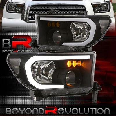 Conjunto de luces de cabeza LED DRL negras para Tundra Sequoia 2007-2013 Foto 1 de 4