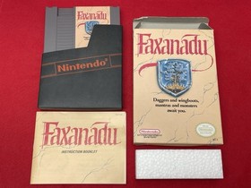 NES FAXANADU w BOX MANUAL FOAM NICE LABEL SHINEY BOX TESTED WORKING