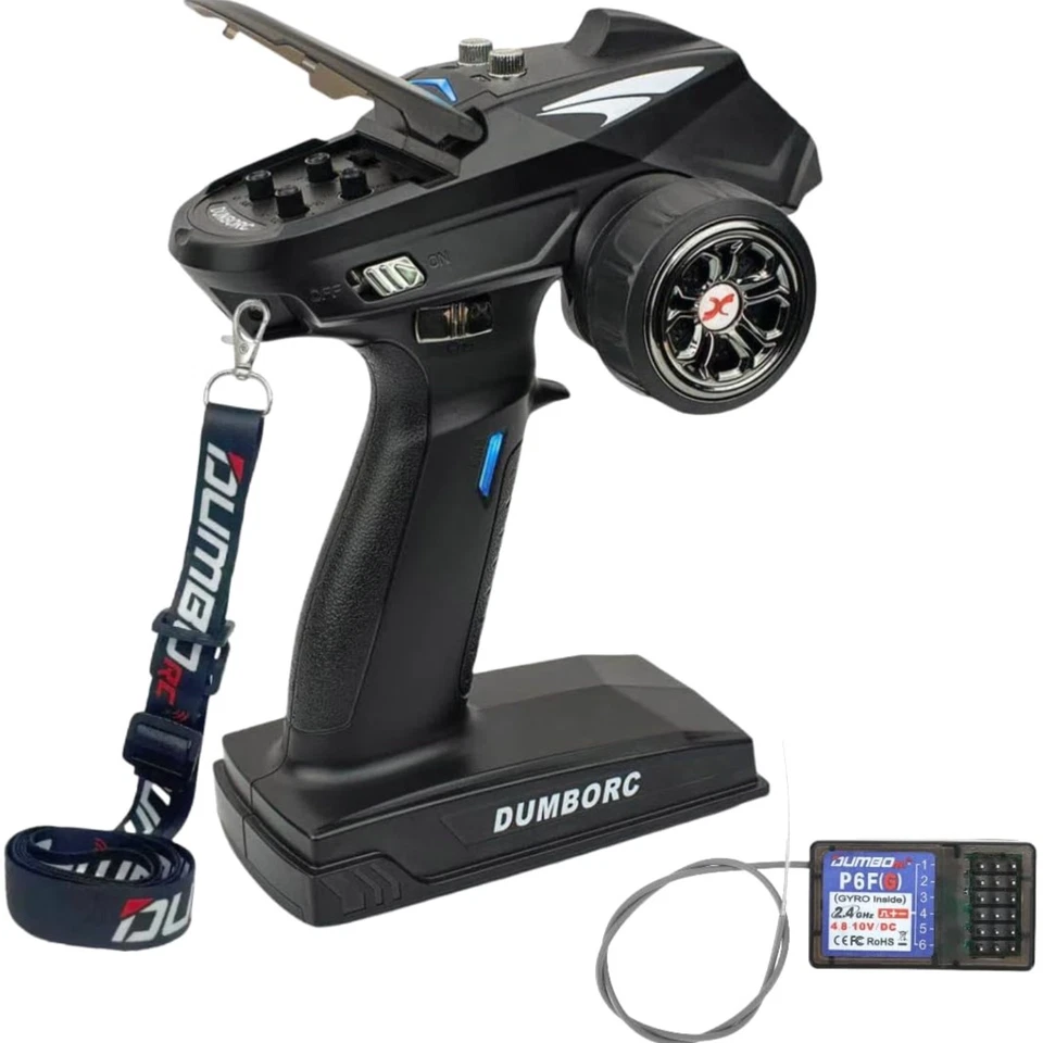 Dumborc-x6 2.4ghz 6 Channel Rc Transmitter with Gyro Inside Receiver Low Power A
