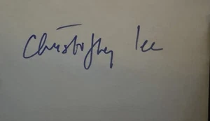 Christopher Lee signierte Karteikarte. Persönlich erhalten! - Bild 1 von 1
