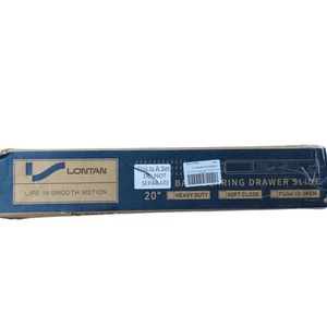 LONTAN 6 Paar 20" Soft Close Schublade Slide Seitenmontage Schwerlast 100 Pfund Kapazität - Bild 1 von 2