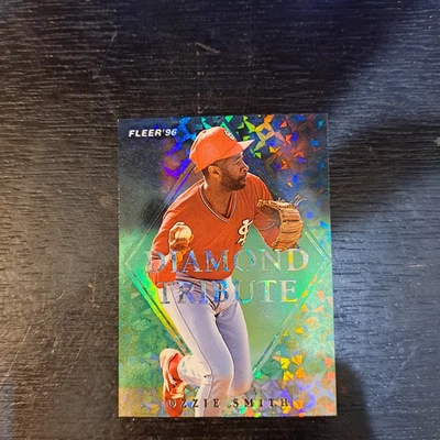 1996 Fleer Diamond Tribute Ozzie Smith #9 1:100 Packs Cardinals HOF - Image 1 of 2