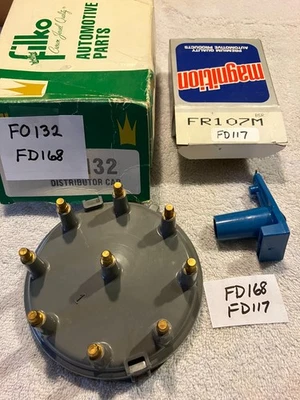 Tapa de distribuidor estándar FD-168 y rotor 1977 y posterior Ford Lincoln Mercury V8 Foto 1 de 3