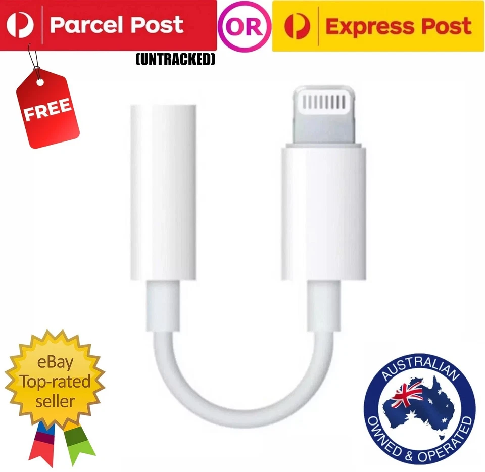 IPHONE TO AUX 3.5mm Cable for iPhone 7 8 9 X 11 12 13 14 15  FREE UNTRACKED POST - Image 1 of 4