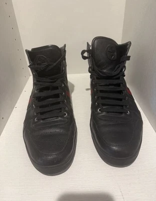 Auténticas Zapatillas Altas Gucci Coda Guccissima Cuero Negro Talla EU 46 US12.5 Foto 1 de 4