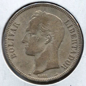 Silbermünze Venezuela "FUERTE" 5 Bolivares 1912 - 25 Gramm 90% Silber - Bild 1 von 2