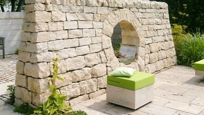 M12 Garten Trockenmauer Dietfurter Kalkstein Sichtschutz Naturstein Jura 1000 kg - Bild 1 von 4