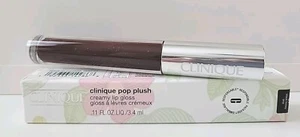Clinique Pop Plush Creamy LIP GLOSS -0.11oz/3.4ml - 01 BLACK HONEY POP - NEW - Picture 1 of 3