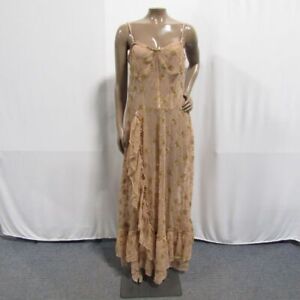 Free People Intimately Womens Want To Know You Embellished Maxi Dress Size L