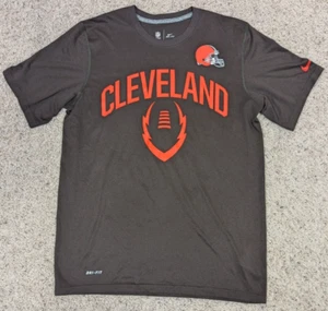 Cleveland Browns Shirt Mens Medium Nike Dri-Fit Training NFL Performance Helmet - Picture 1 of 8