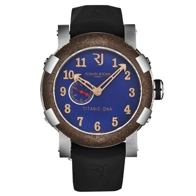 Romain Jerome Mens 'Titanic' Blue Dial Black Rubber Strap Watch RJTIAU.503.10 - Image 1 of 4