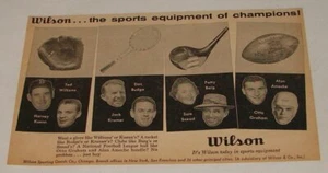 1955 Wilson ad ~ TED WILLIAMS, HARVEY KUENN, OTTO GRAHAM, ALAN AMECHE, mehr - Bild 1 von 1