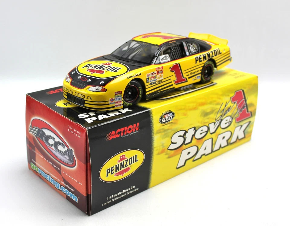 Action Steve Park #1 Pennzoil 2000 Monte Carlo Diecast Car Bank 1:24 Foto 1 de 4