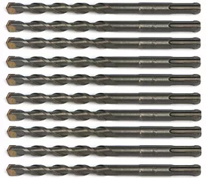 10PC 3/8" x 6" SDS Plus Rotary Hammer Drill Bits Concrete Masonry Carbide Tip - Picture 1 of 10