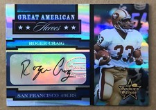 2005 Leaf Rookies & Stars Roger Craig "Great American Heroes" Auto Autograph 