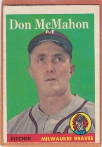 1958 Topps béisbol novato Don McHon #147 Braves Vgex * A13481 - Imagen 1 de 1