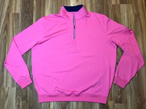 FootJoy  Casual 1/4 Zip Up Fleece Pullover Hoodies Men's Size XL Pink - Picture 1 of 10