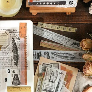 40Pcs Vintage Sticker Paper ScrapbooKing Hand Account Photo Album Decor - Picture 1 of 18