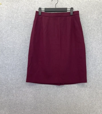 Worthington Women's A Line Skirt Vintage 100% Wool Size 10 Ruby Red - Image 1 of 4