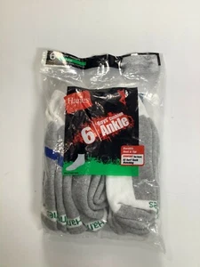 Boys Hanes White Ankle Socks Medium 6 pack NEW! - Picture 1 of 3