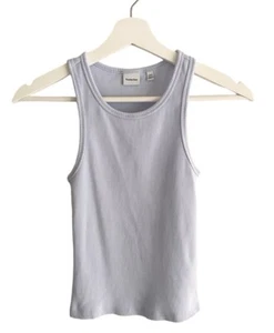 Aritzia Sunday Best Blue Honor  Ribbed Tank Top Women’s Size 2XS - Picture 1 of 3