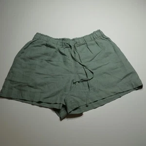 Gap Shorts Womens Medium Sage Green Linen Blend Lightweight Drawstring Waistband - Picture 1 of 15