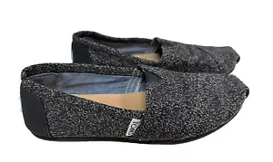 TOMS CLASSIC ALPARGATAS WOMEN'S Slip-on CANVAS SHOES Womens 6.5 black speckled - Picture 1 of 6