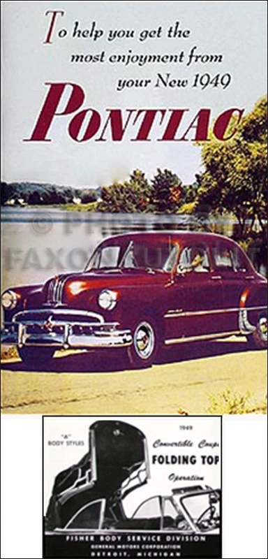 Manuale D'uso Set Proprietari DeLuxe Convertible Pontiac Chieftain 1949 - Immagine 1 di 1