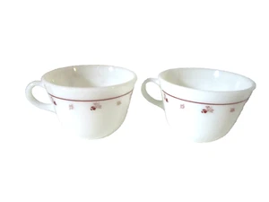 Vintage Pyrex Burgunderrot Rose Kaffee Tee Tassen 2 - Bild 1 von 8