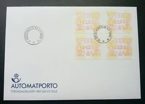 Sweden 1992 Dog Duck ATM (frama label stamp FDC) - Picture 1 of 5