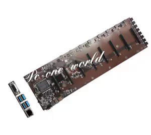 BTC B85 Cryptocurrency Mining Machine Motherboard CPU Set 8 PCI Slot DDR3 Memory - Picture 1 of 3