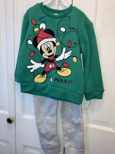 Disney Junior Mickey Mouse Funhouse Navidad Sudadera Conjunto 4T - Imagen 1 de 7
