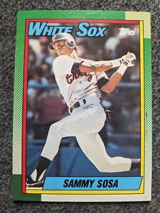 1990 TOPPS SAMMY SOSA BASE ROOKIE CARD#692 (DAMAGED)