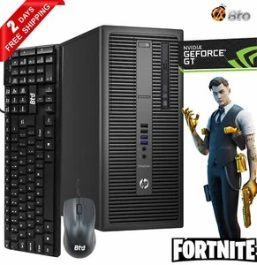 HP Desktop PC Gaming Computer 800 G2 i3-6100 8GB 1TB NVIDIA GT Wi-Fi Windows 11 - Picture 1 of 11
