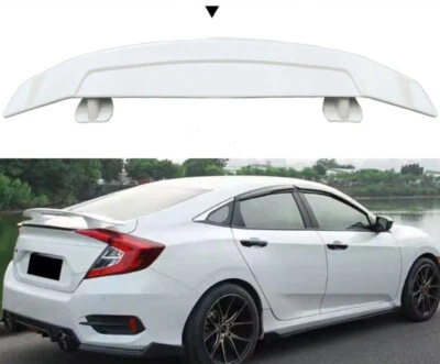 Alerón blanco con luz apto para Honda Civic 2016-2021 sedán Foto 1 de 4