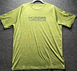 Men’s XL Green Black Under Armour HeatGear Loose Fit Velocity Shirt 1327967 EUC - Picture 1 of 7