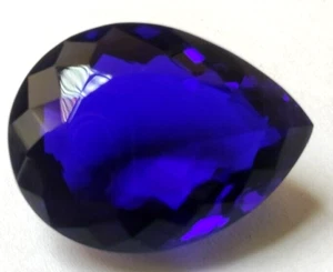 AAA+ 65.50ct. Large Blue Tanzanite Pear Cut Loose Gemstone Gift for Birthday/Her - Picture 1 of 6