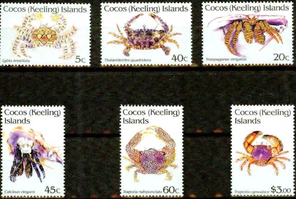 COCOS ISLANDS- 1992 – CRUSTACEANS –VF  ** - Image 1 of 1