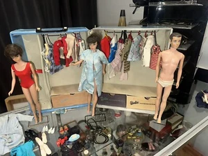 Vintage Mattel Barbie Midge Ken Puppe Konvolut + Koffer Kleidung Schuhe Zubehör - Bild 1 von 12